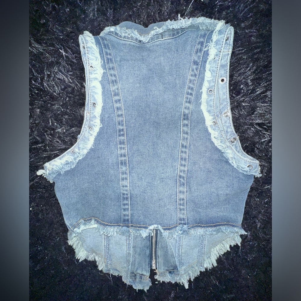 DENIM VEST TOP - Picture 2 of 3
